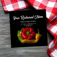 Pepper Trio Farm to Table Restaurant Business Calling Card