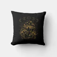 Goblincore Aesthetic Academia Cottagecore Mushroom Throw Pillow