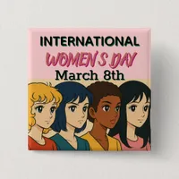 International Women's Day | Pop Art  Button