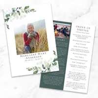 Eucalyptus Photo Memorial Service Program