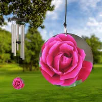 Vibrant Fuchsia Pink Rose Blossom Makro Case-Mate  Wind Chime