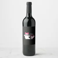 Mommys Little Boo Halloween Classic Design Wine Label
