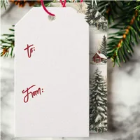Rustic Woodland Winter Village Christmas Gift Tags