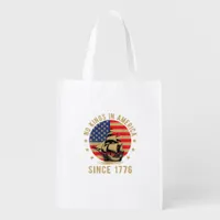 No Kings In America Since 1776 US Flag Patriotic  Grocery Bag