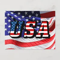 USA - American Flag Postcard