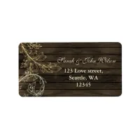 barnwood rustic flourish address labels