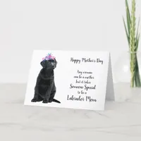 Happy Mothers Day Black Lab Dog - Labrador Mom Holiday Card