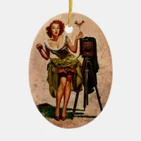 Vintage Photographer Ceramic Ornament