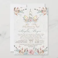 Woodland Unicorn Virtual Baby Shower Kaylin7 Inv Invitation