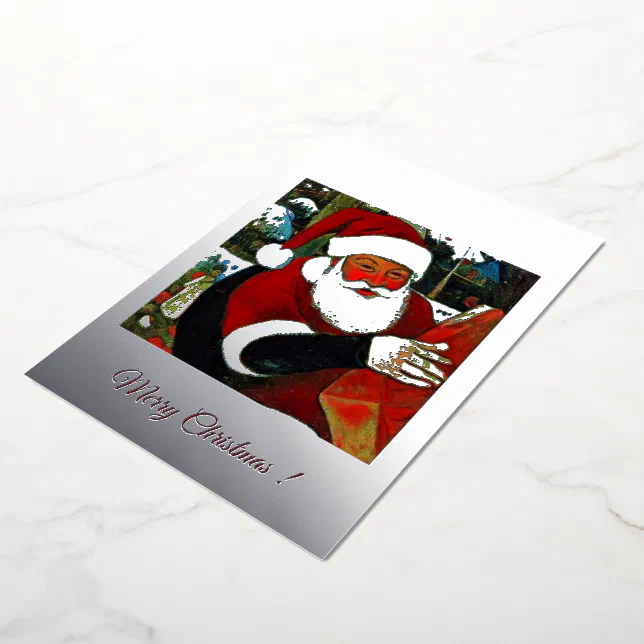 Santa Claus / Santa Claus Foil Holiday Card