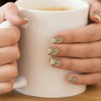 Bolt Of Lightning Bronze Marble Party Minx Nail Art