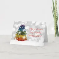 Rainbow Christmas Tree LGBT Holiday Card