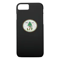 Let's Get Lit Lit For Christmas Funny Christmas Cl iPhone 8/7 Case