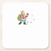 The Simpsons Christmas Tis The Jelly Season Square Paper Coaster