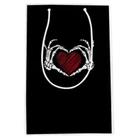 Skeleton Hand Heart Sign Costume Trending Hallowee Medium Gift Bag