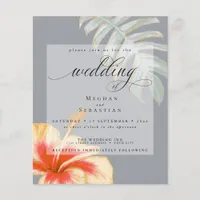 Budget But Beautiful Wedding CoralYellow Hibiscus