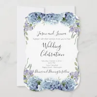 Forget-Me-Not Flowers Watercolor Elegant Invitation