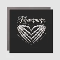 More Skeleton Hands Heart Gothic Halloween Car Magnet