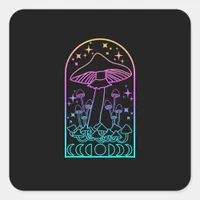 Cottagecore Aesthetic Goblincore Mushroom Academia Square Sticker