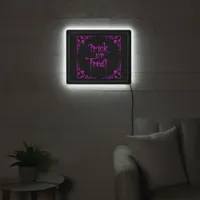 Poison Purple Trick or Treat  LED Sign