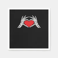 Skeleton Hands A Red Heart Classic Napkins