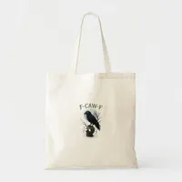 Gothic Crow F Caw F Raven Skull Halloween Graphic  Tote Bag