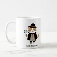 Sherlock Paws, detective cat, Sleuth, crime solver Coffee Mug