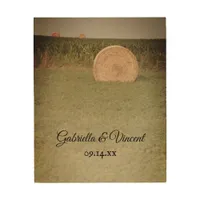 Farm Hay Bales Country Wedding Keepsake Wood Wall Art