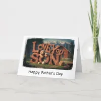 *~* Rustic AP86 Photo 3-D Son - Father's Day Card 