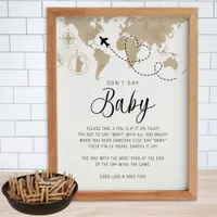 Travel Theme Don’t Say Baby Game Poster