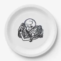 Till Death Do Us Part Classic – Spooky Skeleton Sl Paper Plates