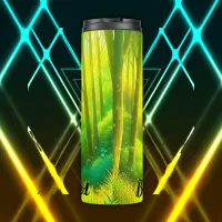 Boho Soul Unveiled Green and Yellow monogram | Thermal Tumbler