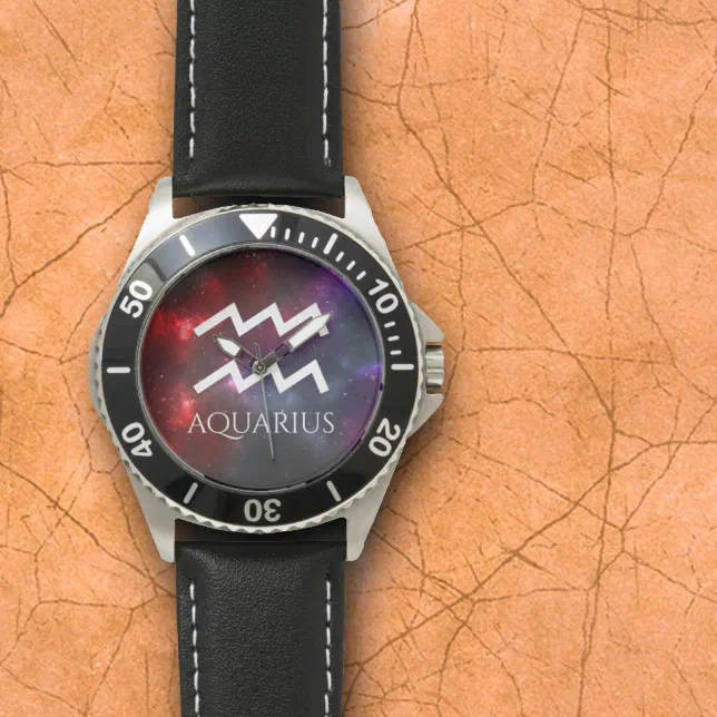 Starfield Aquarius Water Bearer Western Zodiac Watch