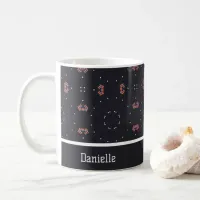 Stars And Unique Spaceship Pattern Coffee Mug