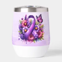 MCAS Warrior Mast Cell Awareness  Thermal Wine Tumbler
