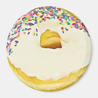 Vanilla Frosted Donut with Sprinkles Magnet