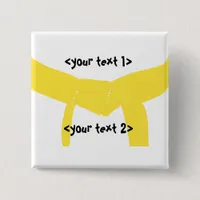 Martial Arts Yellow Belt Pinback Button