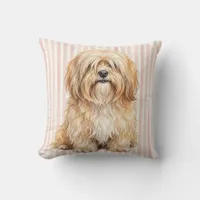 Watercolor Lhasa Apso Decorative Pillow Cover