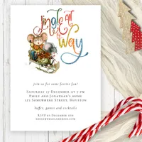 Fun Mice Jingle All the Way Christmas Invite