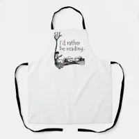 I'd Rather Be Reading with Vintage Illustration Apron