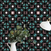 Classy Moroccan Geometric Lattice with Gemstones Wallpaper