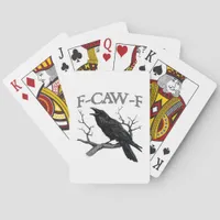 Gothic F-Caw-F Funny Crow Humor Essential Vintage  Poker Cards