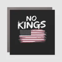 American Flag Upside Down Distress No Kings Long F Car Magnet