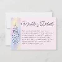 *~* Sacred Geometry Pastel Wedding Details RSVP Card