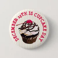 National Cupcake Day December 15th Button