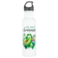 Lyme Disease Awareness Ribbon Stainless Steel Water Bottle