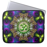 Green OM Purple+Blue Fractals Laptop Sleeve