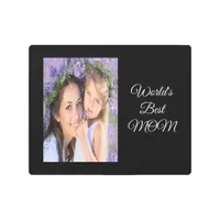 Mother black photo metal print
