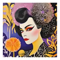 Gorgeous Drag Queen Purple Orange Acrylic Print