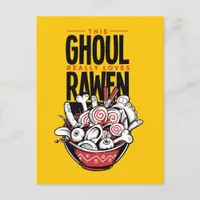 Creepy Goul Love Rawen Halloween Postcard